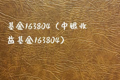 基金163804-基金163804今日分红