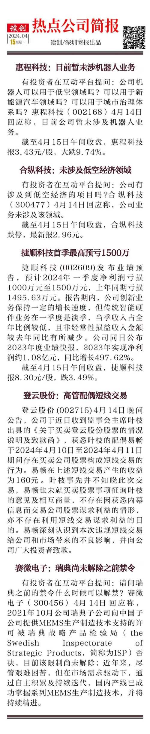 惠程科技-惠程科技最新现状