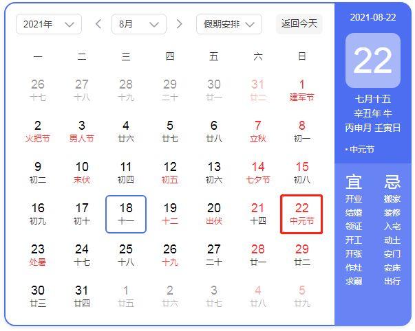 8月22日-8月22日是什么日子?